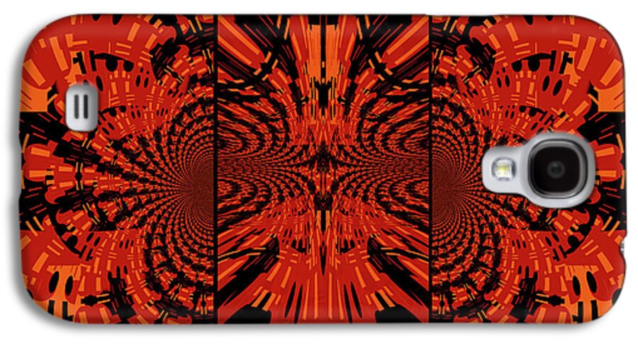 Abstract Galaxy S4 Case featuring the digital art Tribal Lion by William Ladson