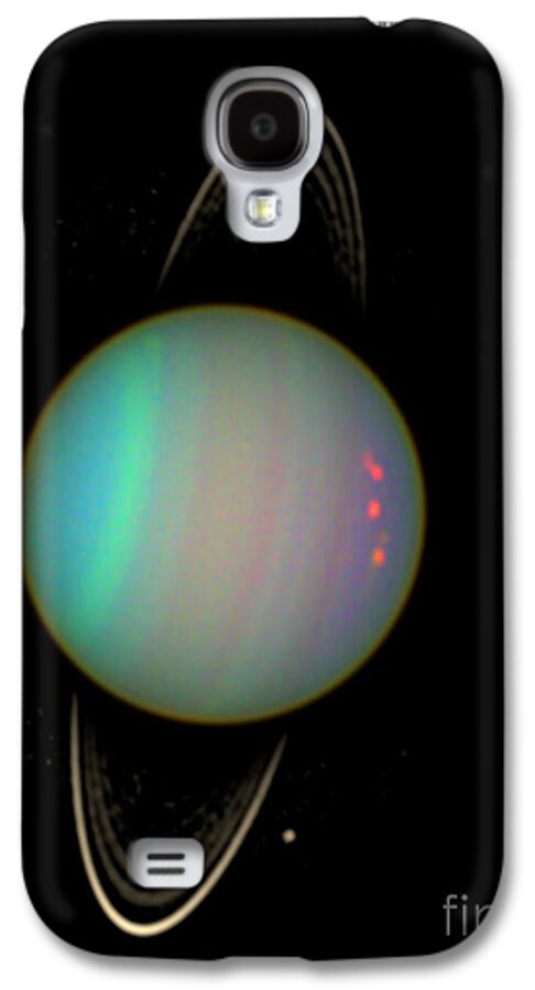 Science Galaxy S4 Case featuring the photograph Uranus With Moons by Nasa