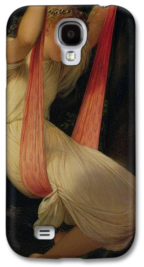 Young Girl On A Swing Galaxy S4 Case featuring the painting Young Girl On A Swing by Hippolyte Delaroche
