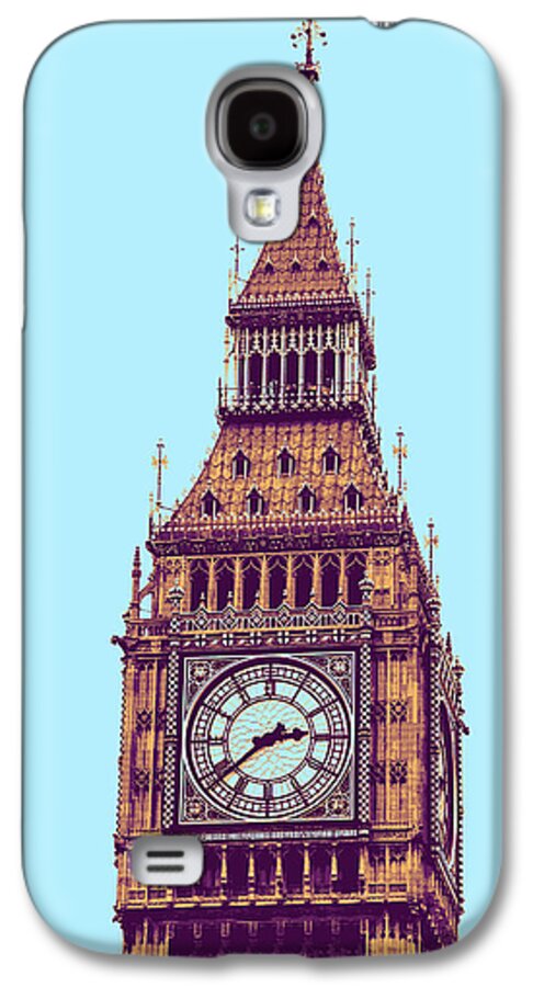 Asar Studios Galaxy S4 Case featuring the painting Big Ben Tower, London #2 by Celestial Images