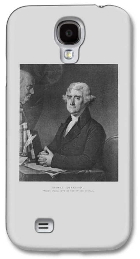 Us Presidents Galaxy S4 Case featuring the mixed media Thomas Jefferson #1 by War Is Hell Store