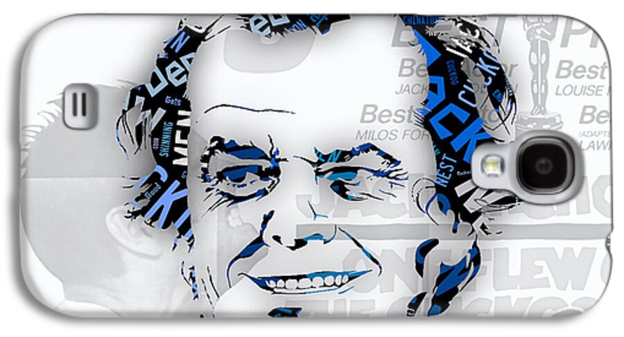 Jack Nicholson Galaxy S4 Case featuring the mixed media Jack Nicholson Movie Titles #4 by Marvin Blaine