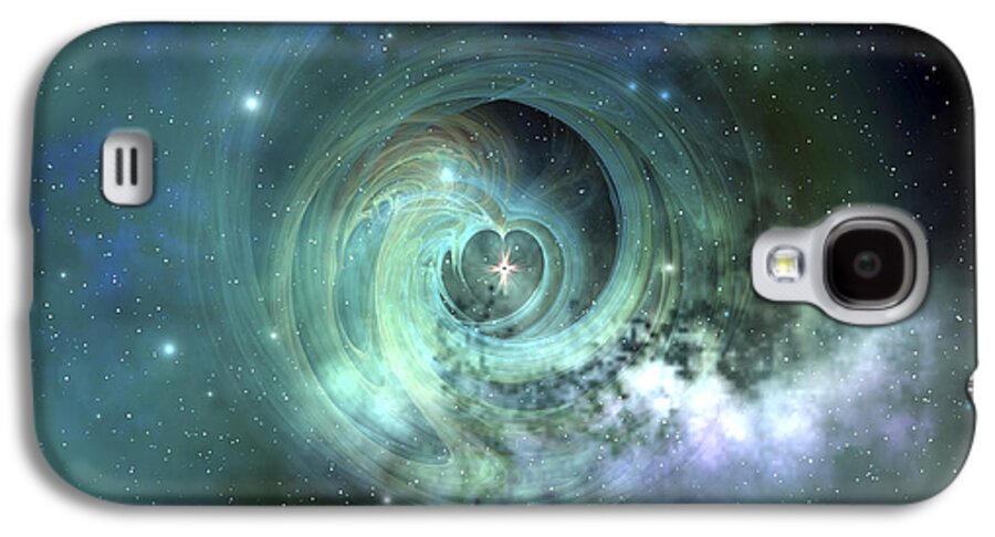 Space Art Galaxy S4 Case featuring the digital art A Gorgeous Nebula In Outer Space by Corey Ford