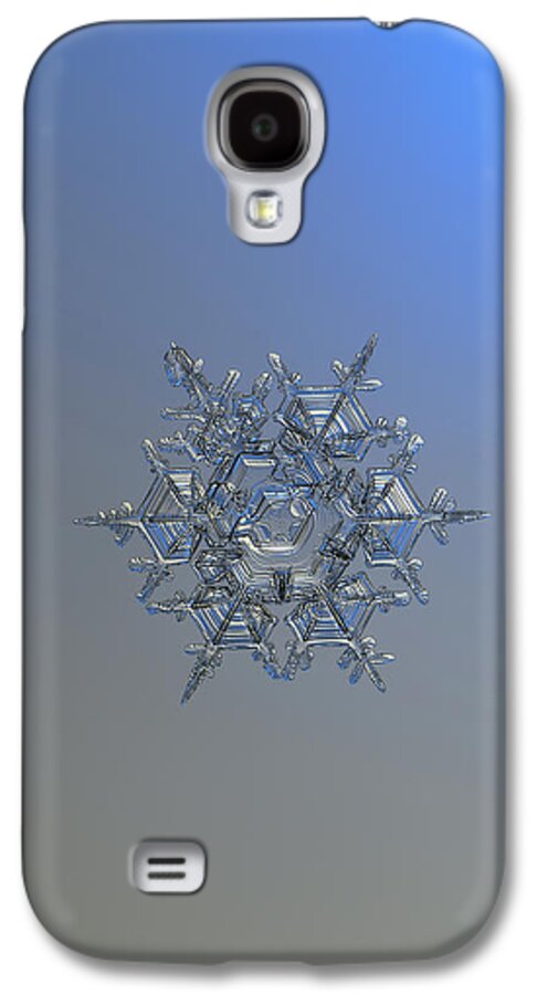 Snowflake Galaxy S4 Case featuring the photograph Snowflake photo - Crystal of chaos and order by Alexey Kljatov