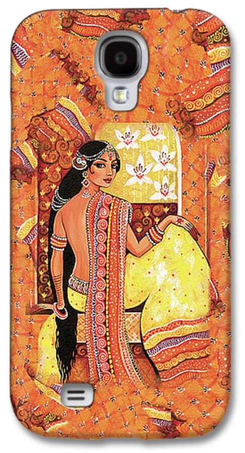 Beautiful Woman Galaxy S4 Case featuring the painting Bharat by Eva Campbell