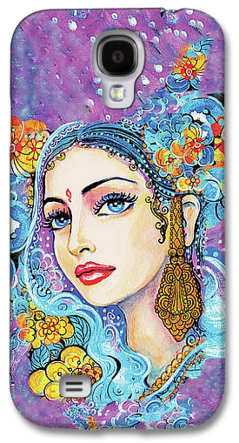 Indian Woman Galaxy S4 Case featuring the painting The Veil of Aish by Eva Campbell