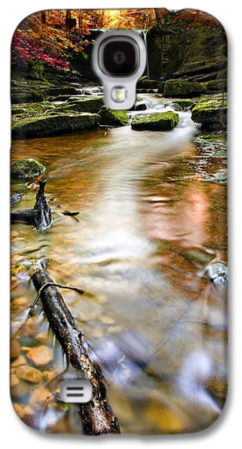 Autumn Galaxy S4 Case featuring the photograph Autumnal Waterfall by Meirion Matthias