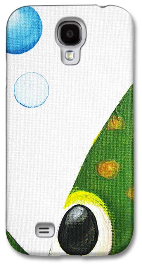 Whimsical Galaxy S4 Case featuring the painting Betta Bubble by Oiyee At Oystudio