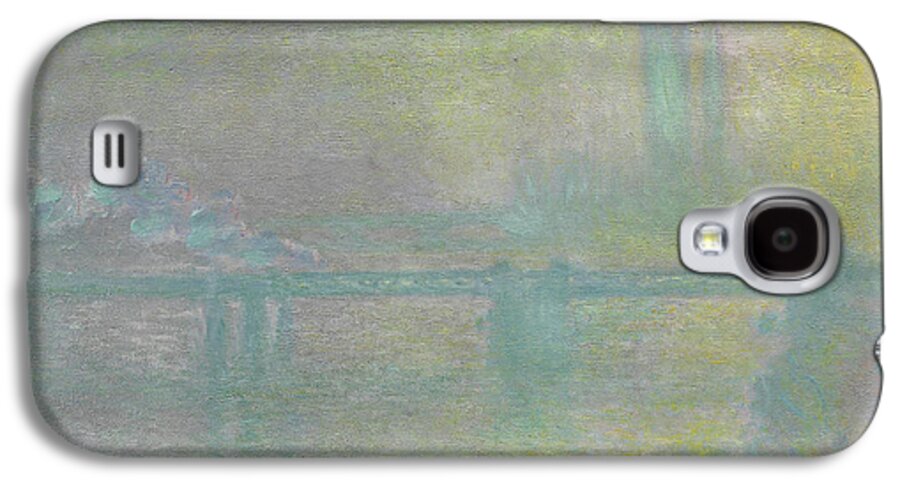 Monet Galaxy S4 Case featuring the painting Charing Cross Bridge, London by Claude Monet