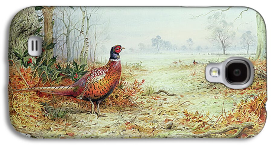 Cock Pheasant Galaxy S4 Case featuring the painting Cock Pheasant by Carl Donner
