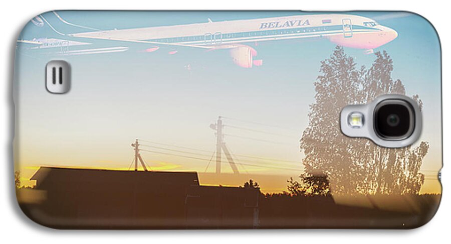 Boeing Galaxy S4 Case featuring the digital art Countryside Boeing by Victor Grigoryev