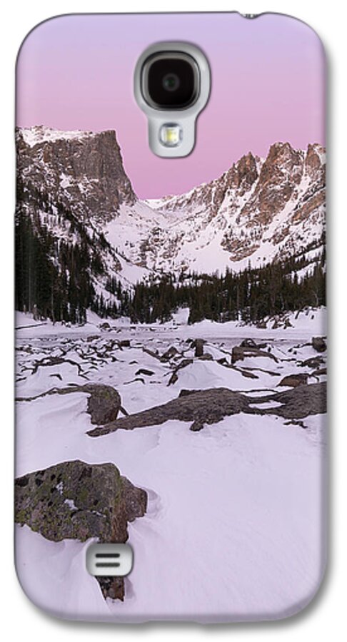Dream Lake Galaxy S4 Case featuring the photograph Dream Lake Winter Vertical by Aaron Spong