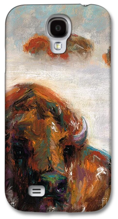 Buffalo Galaxy S4 Case featuring the painting Early Morning Snow by Frances Marino