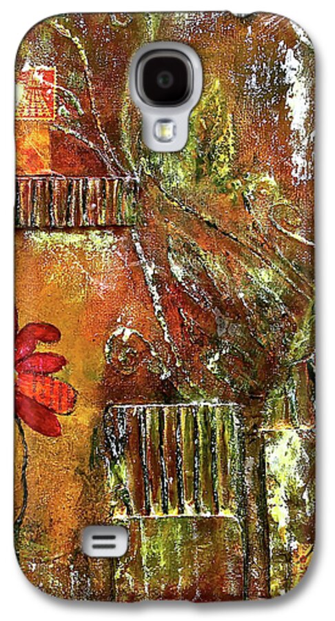 Flowers Grow Anywhere Galaxy S4 Case featuring the painting Flowers Grow Anywhere by Bellesouth Studio