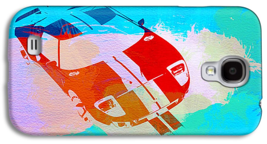 Ford Gt40 Galaxy S4 Case featuring the painting Ford GT Watercolor by Naxart Studio