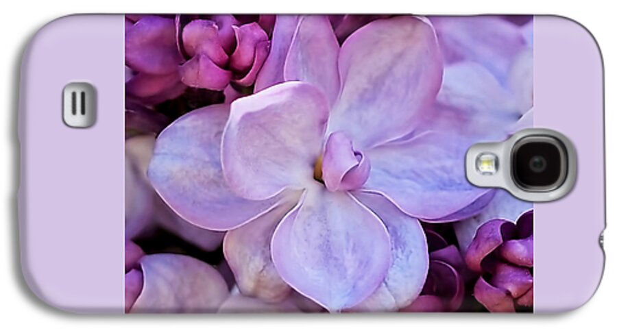 French Lilac Galaxy S4 Case featuring the photograph French Lilac Flower by Rona Black
