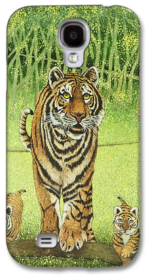 Tiger Galaxy S4 Case featuring the painting Live and Learn by Pat Scott
