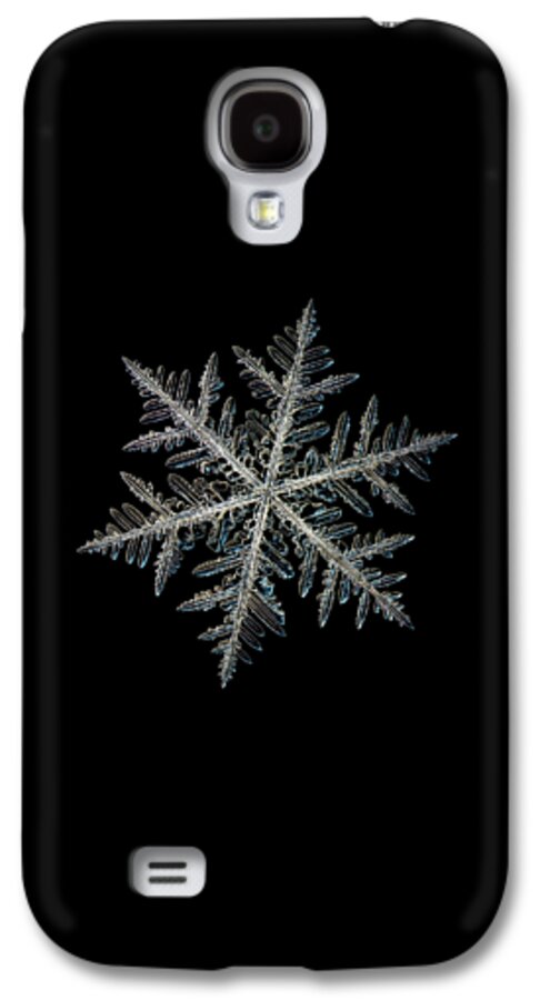 Snowflake Galaxy S4 Case featuring the photograph Neon, black version by Alexey Kljatov