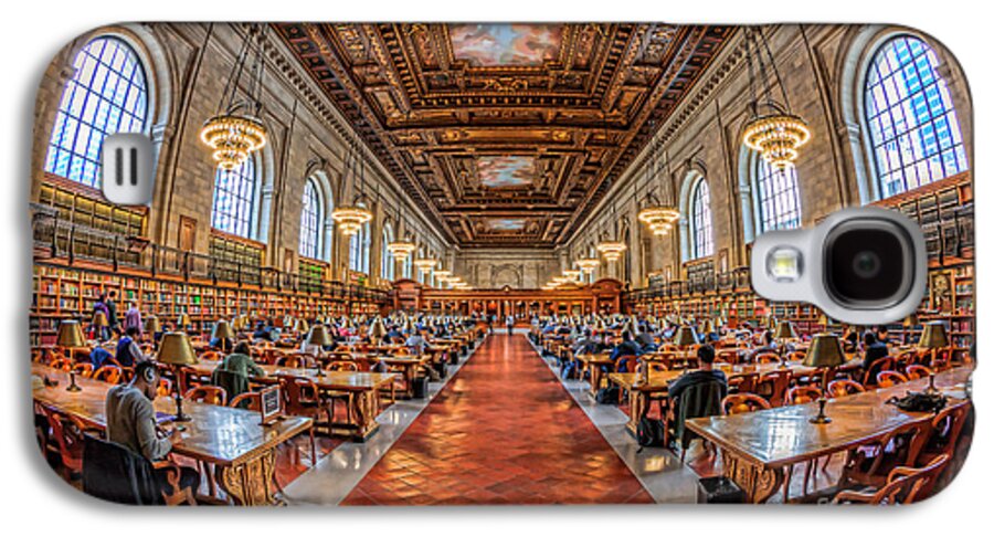 Clarence Holmes Galaxy S4 Case featuring the photograph New York Public Library Main Reading Room I by Clarence Holmes