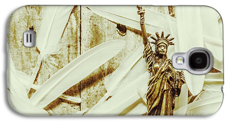 Freedom Galaxy S4 Case featuring the photograph Old-fashioned statue of liberty monument by Jorgo Photography