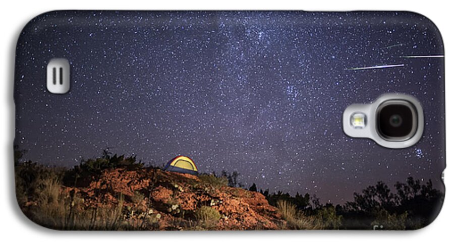 Perseids Galaxy S4 Case featuring the photograph Perseids Over Caprock Canyons by Melany Sarafis