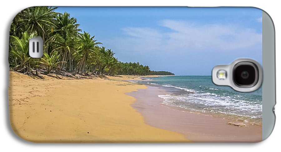 Dominican Republic Galaxy S4 Case featuring the pyrography Playa Rincon Samana Peninsula by Benny Marty