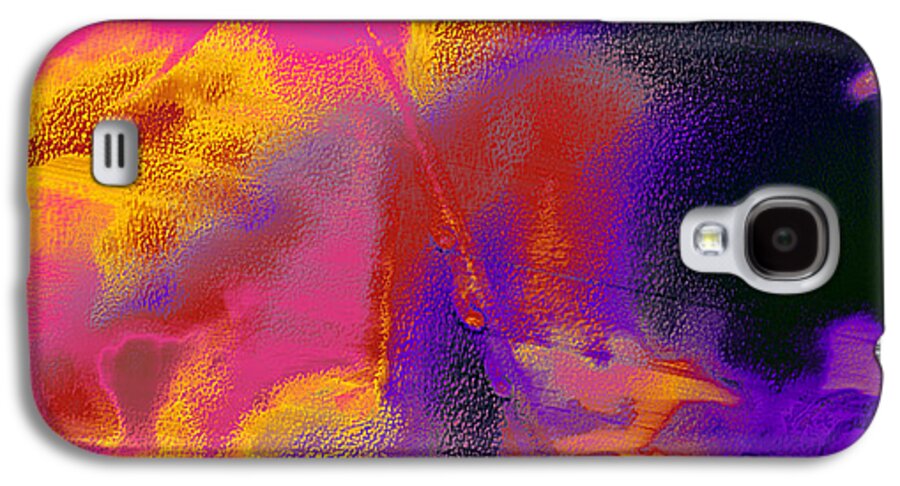 Ebsq Galaxy S4 Case featuring the digital art Red Orange Purple Abstract by Dee Flouton