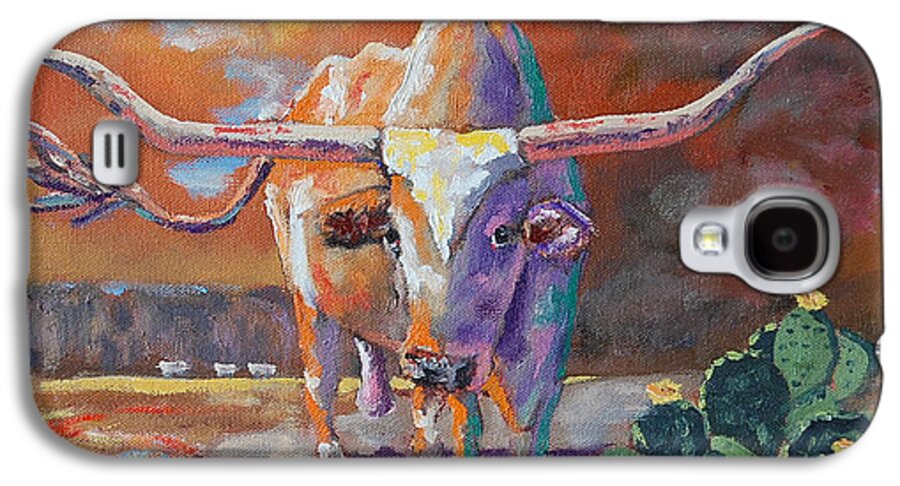 Red River Galaxy S4 Case featuring the painting Red River Showdown by J P Childress
