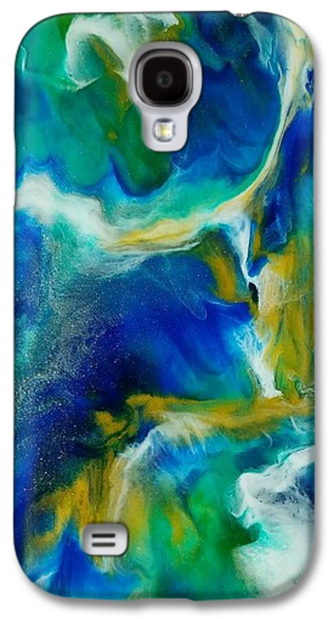 Modern Abstract Art Galaxy S4 Case featuring the mixed media Royal sands by Christie Minalga