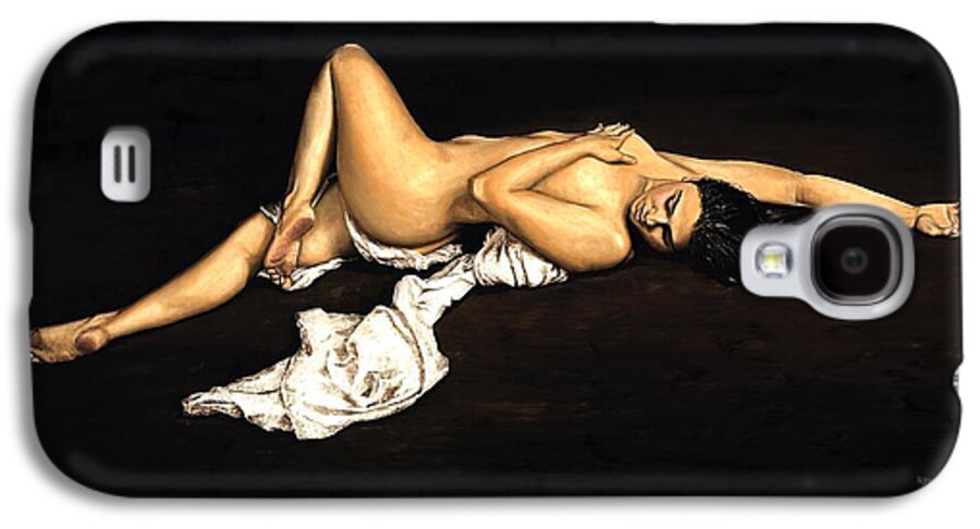 Nude Galaxy S4 Case featuring the painting Sacred by Richard Young