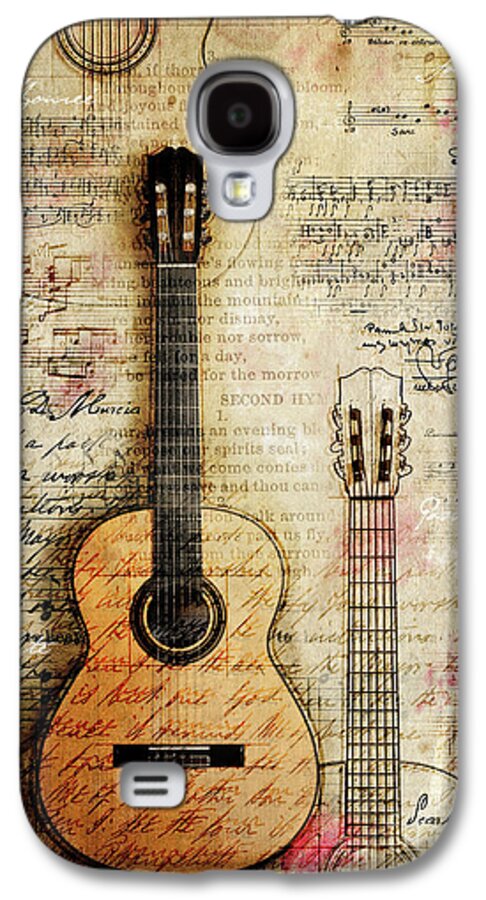 Guitar Digital Art Galaxy S4 Case featuring the digital art Six String Sages by Gary Bodnar