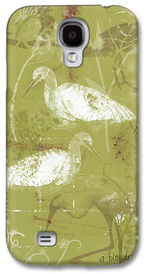 Bird Galaxy S4 Case featuring the digital art Snowy Egrets by Arline Wagner