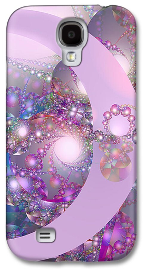 Fractal Galaxy S4 Case featuring the digital art Spring Moon Bubble Fractal by Judi Suni Hall