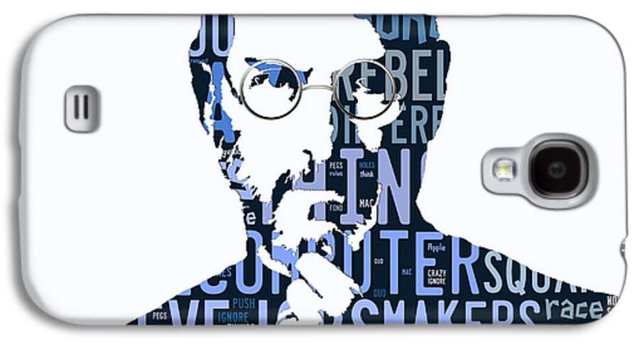 Steve Jobs Galaxy S4 Case featuring the mixed media Steve Jobs Here's To The Crazy One's Speach by Marvin Blaine