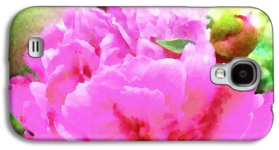 Peony Galaxy S4 Case featuring the photograph Sweet Pink Peony by Janine Riley