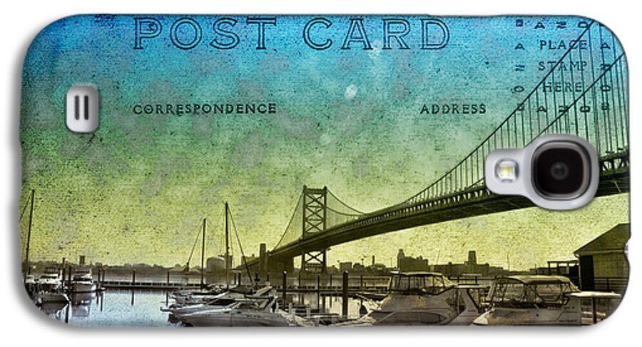 Ben Franklin Galaxy S4 Case featuring the photograph The Ben Franklin Bridge Post Card by Bill Cannon