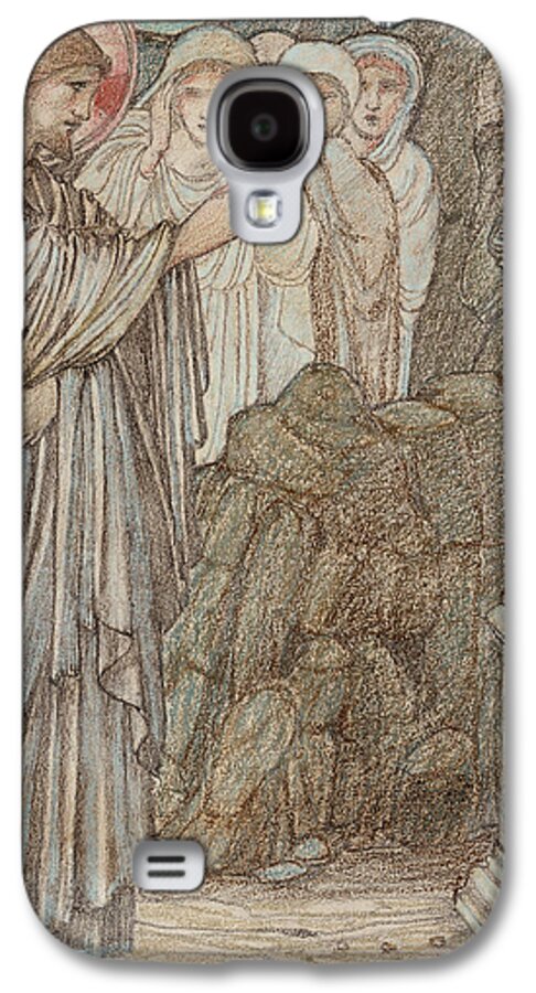 The Raising Of Lazarus Galaxy S4 Case featuring the drawing The Raising of Lazarus by Edward Burne-Jones