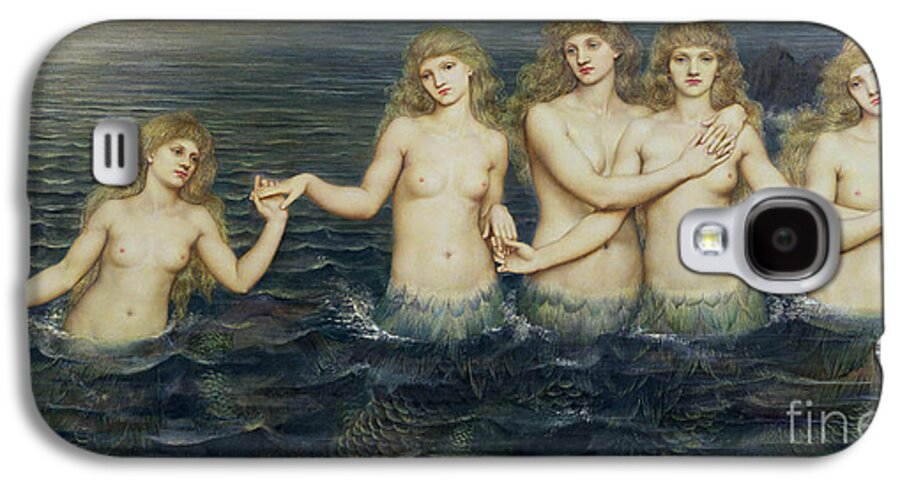 Mermaid Galaxy S4 Case featuring the painting The Sea Maidens by Evelyn De Morgan