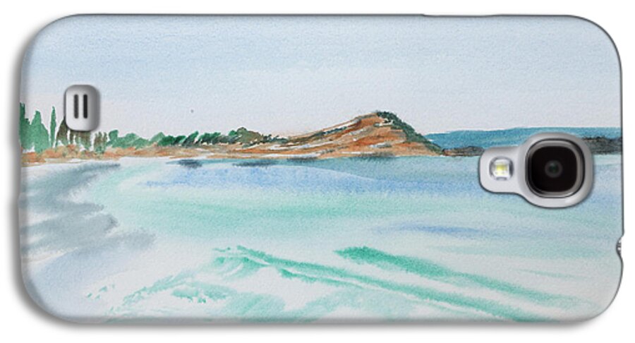 Tasmania Galaxy S4 Case featuring the painting Waves Arriving Ashore in a Tasmanian East Coast Bay by Dorothy Darden