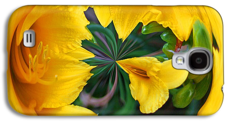 Yellow Galaxy S4 Case featuring the photograph Yellow Lily Orb by Bill Barber