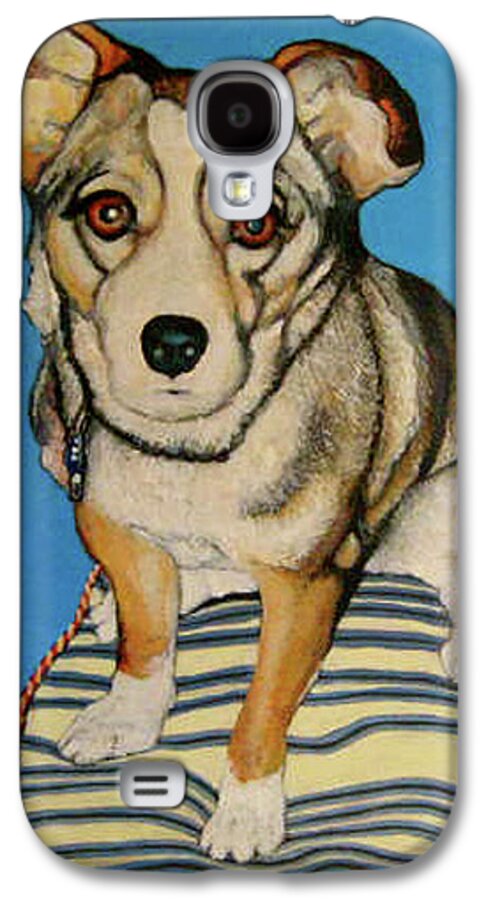 Pet Portrait Galaxy S4 Case featuring the painting Ziggy by Tom Roderick