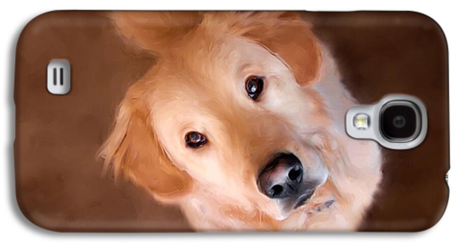 Golden Retriever Galaxy S4 Case featuring the painting Wishful Thinking by Christina Rollo