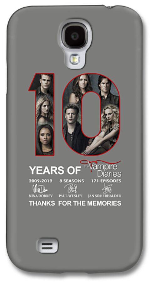 10 Years Of The Vampire Diary Vampire Diaries Vampire Diaries Vintage  Nautical Spiral Blank String D Galaxy S4 Case by Jeric Plackett - Pixels