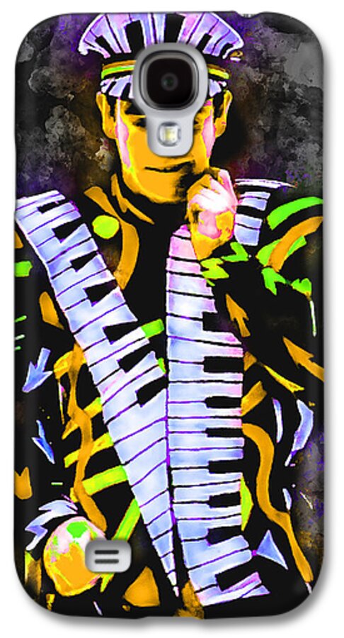 Elton Galaxy S4 Case featuring the mixed media Elton John #2 by Marvin Blaine