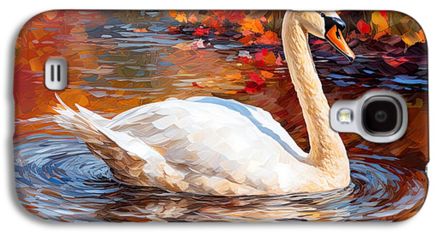 Autumn Swan Galaxy S4 Case featuring the photograph Autumn Swan by Lourry Legarde