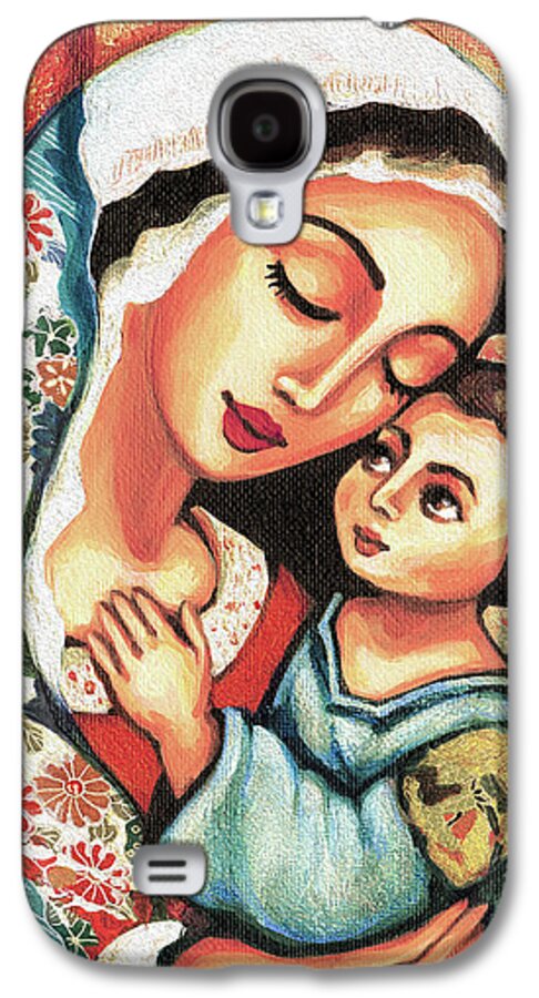 Mother And Child Galaxy S4 Case featuring the painting The Blessed Mother by Eva Campbell