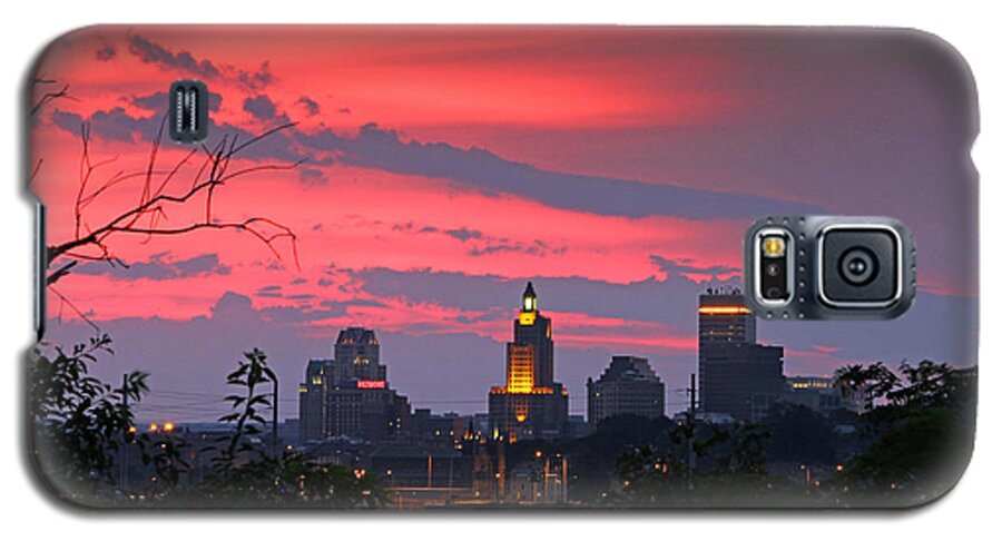 Sunset Galaxy S5 Case featuring the photograph                            4th of July Sunset Providence RI by Butch Lombardi