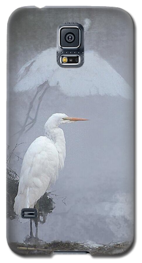 Great Egrets Galaxy S5 Case featuring the photograph . . . Into the Mist . . . by I'ina Van Lawick