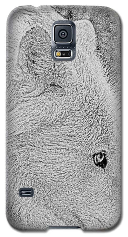 Gentle Arctic Wolf Galaxy S5 Case featuring the digital art Gentle Arctic Wolf by Debra   Vatalaro