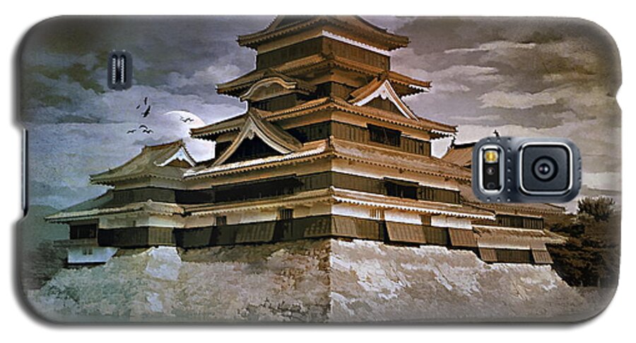 Matsumoto Galaxy S5 Case featuring the painting Matsumoto Castle by Andrzej Szczerski